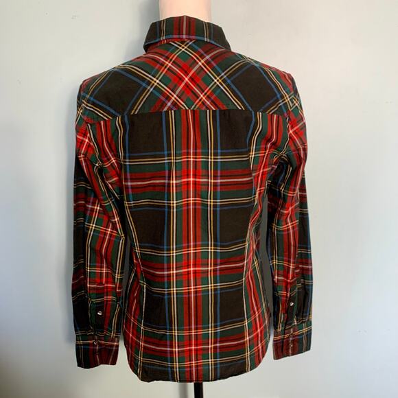 J. Crew Perfect Button Down Shirt in Stewart Plaid Size 4 - Picture 5 of 8